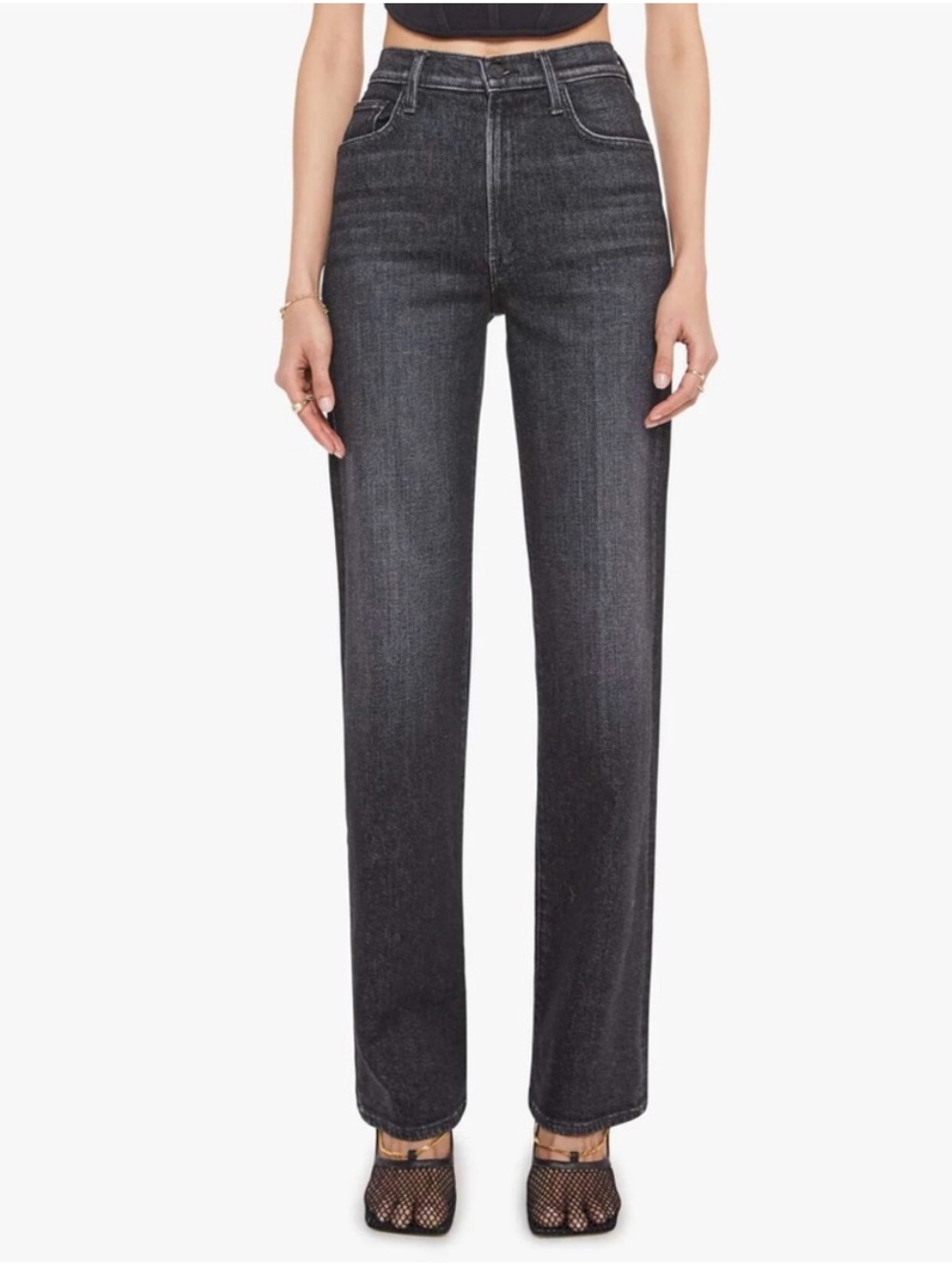 MOTHER The Rambler Zip Heel Jeans in Keep It Sharp
